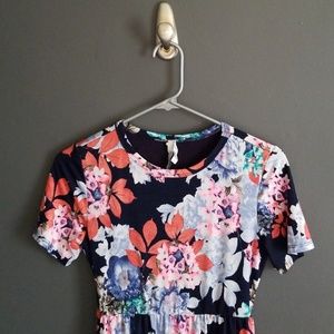 Short Sleeve Floral Maxi Dress